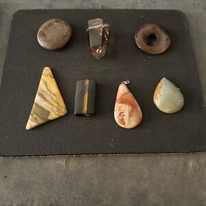 Multicolor Semi Precious Stone Pendant Set